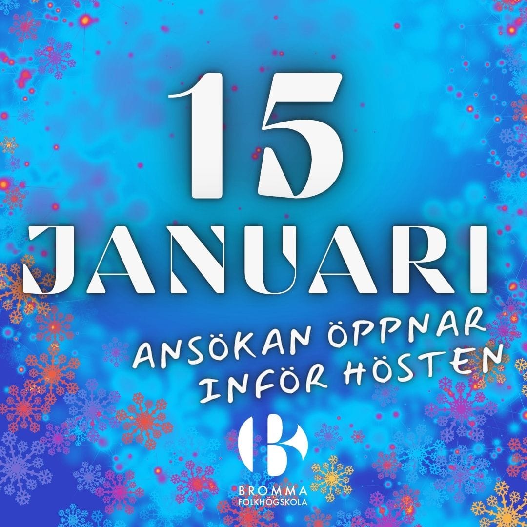 15 januari på blåspräcklig bakgrund